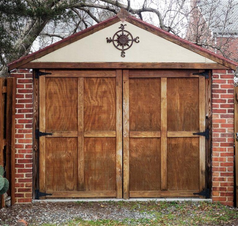 A Vintage wooden garage door -  The Evolution of Garage Doors