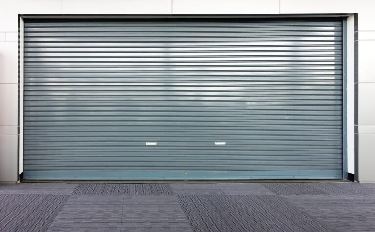 Corrugated Sheet, Sliding Garage Door, Rolling Shutter Texture. highlighting the secure garage door in new orleans.
